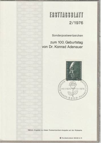 Ersttagsblatt etb 1976 - ersttagsblatt,