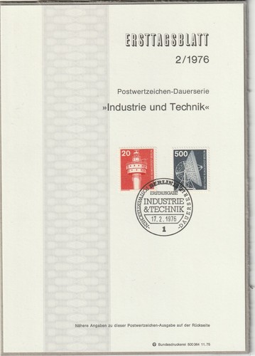 Ersttagsblatt etb 1976 - ersttagsblatt,