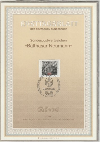 Ersttagsblatt etb 1987 - 2/1987,
