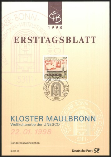 Ersttagsblatt etb 1998 - ersttagsblatt, 2/1998