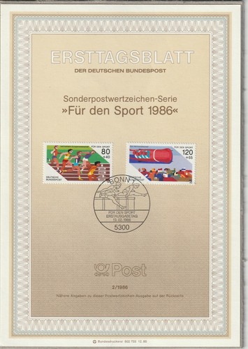 Ersttagsblatt etb 1986 - 2/1986,