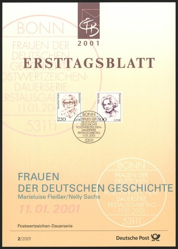 Ersttagsblatt etb 2001 - etb,